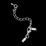 Maxbell 24pcs Necklace Bracelet Chain Extender with Lobster Clips Silver Tone 50mm+55mm