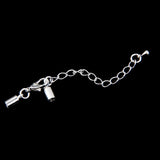 Maxbell 24pcs Necklace Bracelet Chain Extender with Lobster Clips Silver Tone 50mm+55mm