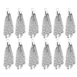 Maxbell 3x12pcs Tassel Charms Pendants Jewelry Making Findings Crafts DIY NEW Silver