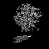 Maxbell 24Pcs Tassel Pendant Necklace DIY Craft For Jewelry Making Light Gold&Silver