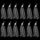 Maxbell 24Pcs Tassel Pendant Necklace DIY Craft For Jewelry Making Light Gold&Silver