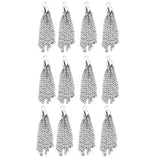 Maxbell 24Pcs Tassel Pendant Necklace DIY Craft For Jewelry Making Light Gold&Silver