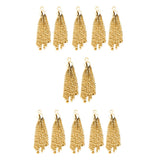 Maxbell 6x12pcs Tassel Charms Pendants Jewelry Making Findings Crafts DIY NEW Golden