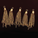 Maxbell 3x12pcs Tassel Charms Pendants Jewelry Making Findings Crafts DIY NEW Golden
