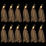 Maxbell 6x12pcs Tassel Charms Pendants Jewelry Making Findings Crafts DIY NEW Golden