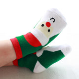 Maxbell Maxbell Kids Christmas Novelty Socks Baby Boys Girls Xmas Gift Santa Claus Print 1-3Y