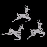 Maxbell 50 Wine Glass Name Place Card Christmas Party Decor Reindeer Shape White