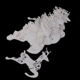 Maxbell 50 Wine Glass Name Place Card Christmas Party Decor Reindeer Shape White