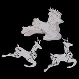 Maxbell 50 Wine Glass Name Place Card Christmas Party Decor Reindeer Shape White