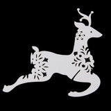Maxbell 50 Wine Glass Name Place Card Christmas Party Decor Reindeer Shape White