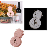 Maxbell 50 x Name Place Card for Wine Glass Wedding Party Laser Cut Snowman Shape