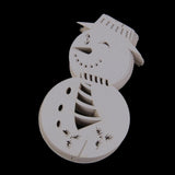 Maxbell 50 x Name Place Card for Wine Glass Wedding Party Laser Cut Snowman Shape