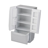 Maxbell 1:12 Dollhouse Miniature Furniture Fridge Refrigerator Silver