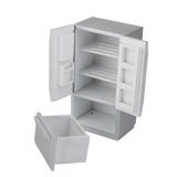 Maxbell 1:12 Dollhouse Miniature Furniture Fridge Refrigerator Silver
