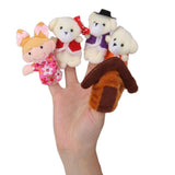 Maxbell 4x5pcs/Set Goldilocks and Three Bears Finger Puppets Nursery Rhyme/Fairy Tale
