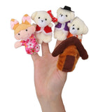 Maxbell 6set Fairy Tale Plush Cloth Dolls Finger Puppets Nursery Story Telling Hand Toys