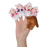 Maxbell 7xThe Wolf and Seven Little Lambs Finger Puppets Nursery Rhyme/Fairy Tale