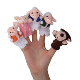 Maxbell 6set Fairy Tale Plush Cloth Dolls Finger Puppets Nursery Story Telling Hand Toys