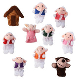 Maxbell 7xThe Wolf and Seven Little Lambs Finger Puppets Nursery Rhyme/Fairy Tale