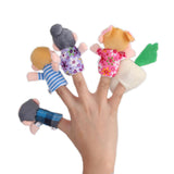Maxbell 6set Fairy Tale Plush Cloth Dolls Finger Puppets Nursery Story Telling Hand Toys