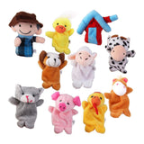 Maxbell Old MacDonald Farm Animals Finger Puppets 10pcs+Kids Baby Plush Toys Bunny