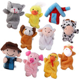 Maxbell Old MacDonald Farm Animals Finger Puppets 10pcs+Kids Baby Plush Toys Bunny
