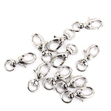 Maxbell 20x Lobster Clasps Trigger Swivel Snap Hook Clip Nickle Dog Lead Horse 40mm+34mm