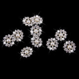 Maxbell 9x10pcs Crystal Faux Pearl Buttons Shank Decoration DIY Craft 22mm Beige