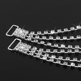 Maxbell 2 Pair Tassel Crystal Rhinestone Bikini Connector Swimwear Metal Buckle Chain