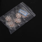 Maxbell 4xCrystal Diamante Pearl Flower Buttons FLATBACK Embellishment H