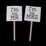 Maxbell Rustic Wedding Burlap Bunting Banner "Here Comes The Bride"+Mr & Mrs Cake Topper
