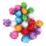 Maxbell Maxbell 21pcs Assorted Color Blinking Tinsel Pom Pom Balls For Cat Funny Toys Games