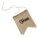 Maxbell Rustic Wedding Burlap Bunting Banner "Here Comes The Bride"+Mr & Mrs Cake Topper