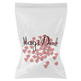 Maxbell 4x400 Pieces 8mm Heart Rhinestone Embellishment Wedding Decoration Red