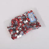 Maxbell 4x400 Pieces 8mm Heart Rhinestone Embellishment Wedding Decoration Red