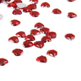 Maxbell 4x400 Pieces 8mm Heart Rhinestone Embellishment Wedding Decoration Red