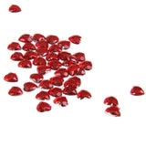 Maxbell 4x400 Pieces 8mm Heart Rhinestone Embellishment Wedding Decoration Red