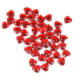Maxbell 4x400 Pieces 8mm Heart Rhinestone Embellishment Wedding Decoration Red