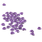 Maxbell 6x500x 8mm Heart Rhinestone Flatback Embellishment Wedding Decor Purple
