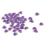 Maxbell 6x500x 8mm Heart Rhinestone Flatback Embellishment Wedding Decor Purple