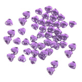 Maxbell 6x500x 8mm Heart Rhinestone Flatback Embellishment Wedding Decor Purple