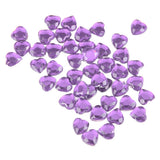 Maxbell 6x500x 8mm Heart Rhinestone Flatback Embellishment Wedding Decor Purple
