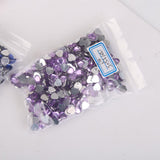 Maxbell 6x500x 8mm Heart Rhinestone Flatback Embellishment Wedding Decor Purple