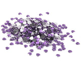 Maxbell 6x500x 8mm Heart Rhinestone Flatback Embellishment Wedding Decor Purple