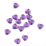 Maxbell 6x500x 8mm Heart Rhinestone Flatback Embellishment Wedding Decor Purple