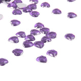Maxbell 6x500x 8mm Heart Rhinestone Flatback Embellishment Wedding Decor Purple