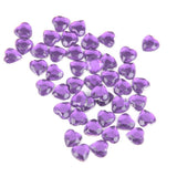 Maxbell 6x500x 8mm Heart Rhinestone Flatback Embellishment Wedding Decor Purple