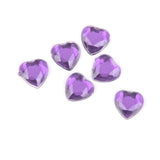 Maxbell 6x500x 8mm Heart Rhinestone Flatback Embellishment Wedding Decor Purple