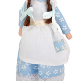 Maxbell Dollhouse Miniature Porcelain Dolls Braided Hair Little Servent Girl w Stand