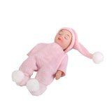Maxbell 3x Dollhouse Miniature Porcelain Dolls Cute Sleeping Baby in Pink